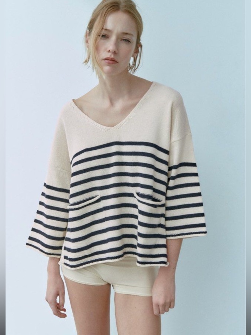 Zara V-Neck Knit Sweater